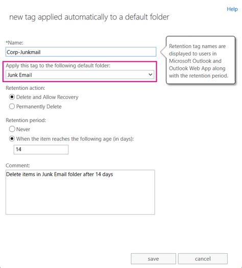 exchange online set default retention policy.